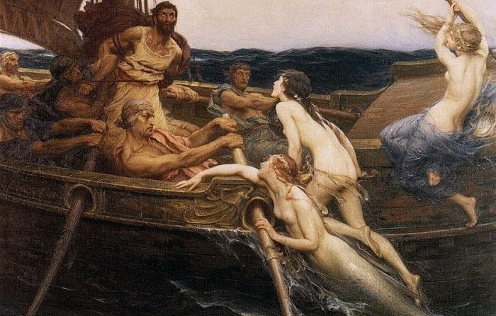 Odysseus and the mermaids